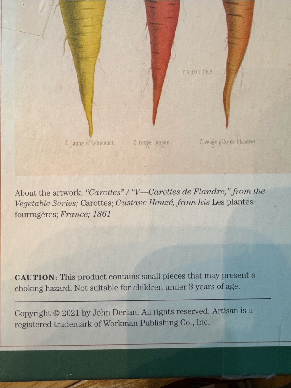 John Derian Three Carrots 1000 piece puzzle with art image - Picture 11 of 14